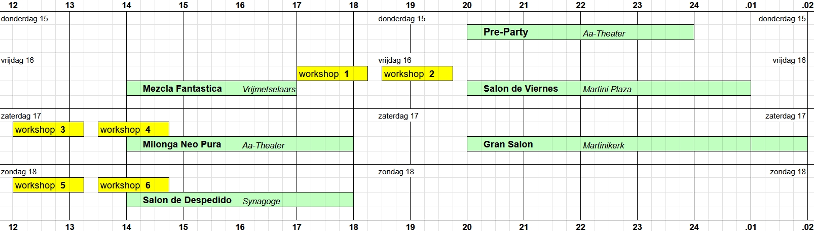 TFG2026 programma per uur