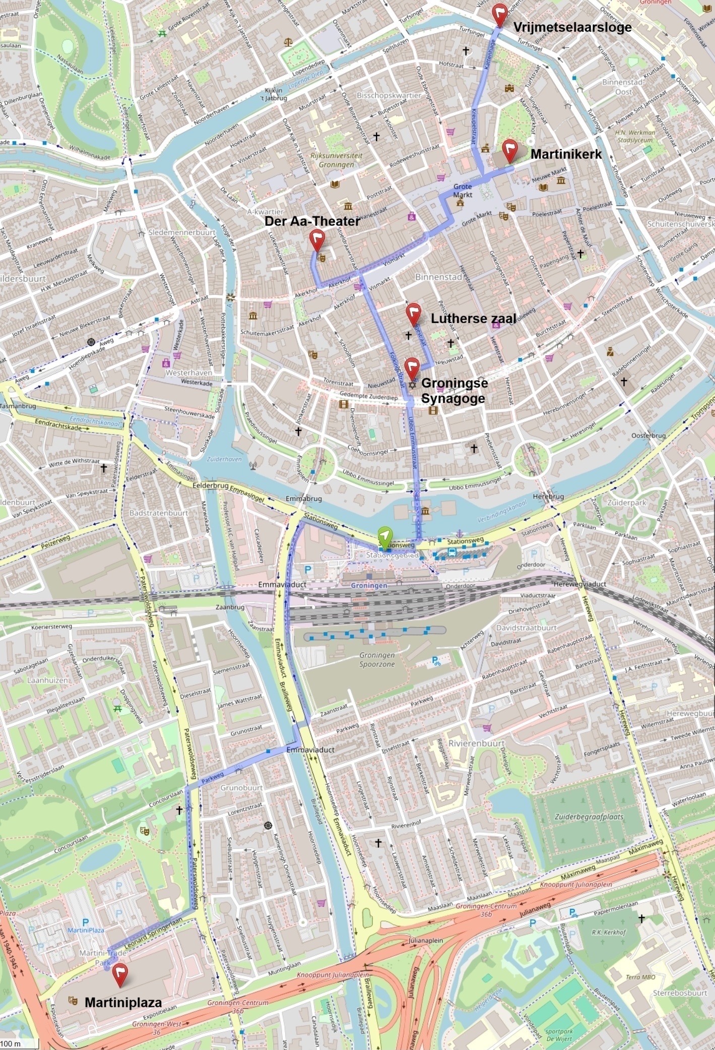 tango festival groningen looproutes vanaf hoofdstation